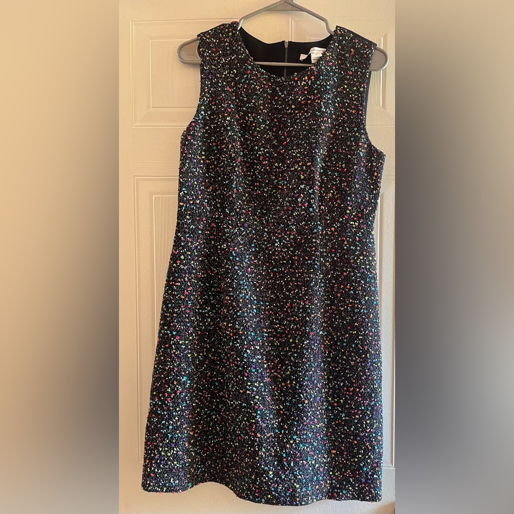 Diane Von Furstenberg Black Multicolor Mini Dress